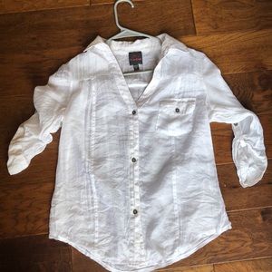 See Through Button Up Blouse